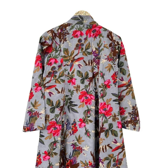 Cotton Hand Block Print Floral Maxi Dress - Picture 5 of 6